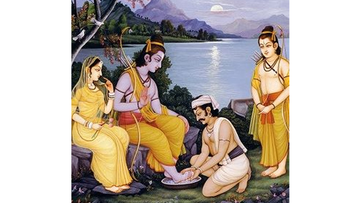 भगवान श्री राम ने सीता और लक्ष्मण के साथ वनवास पर जाते हुए रास्ते में गंगा नदी को पार किया था।”
